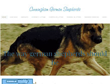 Tablet Screenshot of cunninghamgermanshepherds.com
